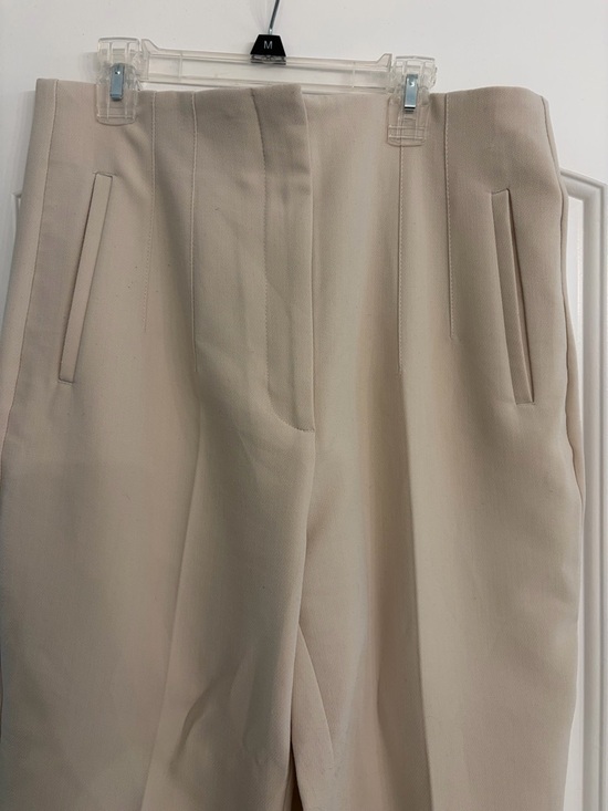 Zara Cream High-Waist Tailored Trousers - Picture 3 of 4